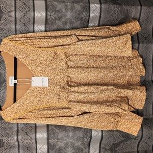 NWT Yellow floral blouse